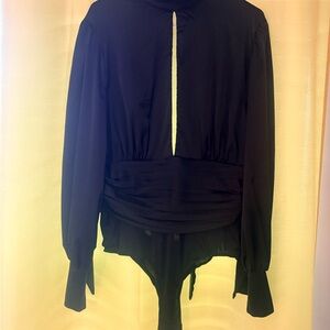 Fashion Nova Black Long Sleeve Bodysuit